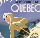 Quebec Travel Poster Vintage Canada Ski Tourism Art Retro Winter Sport  Unframed