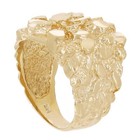 Men s 14k Yellow Gold Solid Nugget Ring Size 11 - 15 Mm 15 Grams