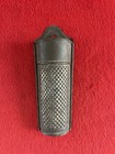 Antique Tin Nutmeg Grater Box W hinged Lid Country Kitchenware Primitive Vintage