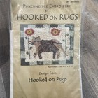 Punchneedle Embroidery Hooked On Rugs Flower Whiskers Cat W pre Printed Fabric