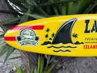 Landshark Island Style Lager Airbrushed Surfboard Wall Plaque Shark Bite 39 x 10