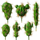 6 Pcs Artificial Cactus Faux Plant Flower Arrangement - Green Plant