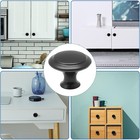 Black Round Kitchen Cabinet Knobs Door Drawer Hardware Cupboard Handle Pulls Lot