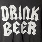 Drink Beer Black Unisex Short Sleeve T-shirt Size 3xl