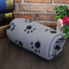 Soft Comfy Paw Print Pet Blanket Bed Dog Puppy Cat Mat Thrown Cushion Washable