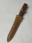 Original Greek Army Knife With Leather Scabbard  