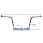 Chrome 10   Ape Hanger Fused Bar Handlebar For 2015-2020 Harley Road Glide Fltrx