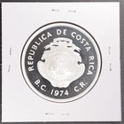 1974 Costa Rica  Commemorative 100 Colones  manatee   Mintage 11 000 Silver