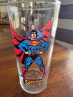 Superman Dc Comics Tall Glass Tumbler 1999 Vintage Drinking Glass Made In Usa