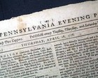 American Revolutionary War Button Gwinnett Continental Congress 1776 Newspaper