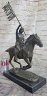 Native American Indian Man W  Horse Bronze Sculpture Statue Figure Art Figurine