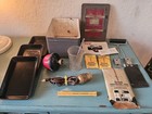 Vintage Kodak Abc Photo Lab W darkroom Light  Roller  Glass Beaker  Thermometer 