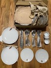 33 Piece Set Vintage 1960   s Twa Trans World Airlines Plates Dish Silverware