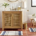 Fluted Brass Bathroom Tissue Box Antique Finish - Hearth   Hand    With Magnolia