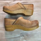 Dansko Professional Clogs In A  honey Distressed  Oiled Leather Finish Size 8 5