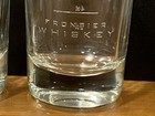 Bulleit Bourbon Frontier Whiskey Oval Embossed Rocks Glasses 4  Tall - Set Of 2