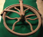 Vintage Antique Cast Iron Hanging Steampump Wheel Farm Well 14  Pulley