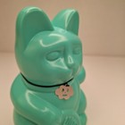 Lucky Cat Wellcome Manekineko Fortune Gift Japanese Tradition Turquoise