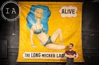 Vintage Hand-painted Vinyl Carnival Banner