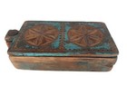 Vintage Antique Hand Carved Wooden Swivel Trinket Box