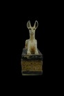 Rare Ancient Pharaonic Antique Box Of  Anubis Figurine Statue Egyptian Death God