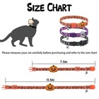 Halloween Cat Collar Breakaway With Bells - 3 Pack Kitten Collar Outfit Adjus   