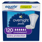 Equate Options Women s Incontinence Pads  Unscented  Overnight  120 Count 