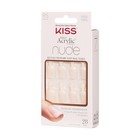 Kiss Salon Acrylic French Nude Manicure Kit  Short Length Square Fake Nails 