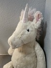 Jellycat London Bashful Unicorn Plush White Pink Mane Stuffed Animal Soft  17   