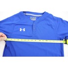 Under Armour Boys Youth Large Ylg Baseball Tee Royal Blue Heatgear Loose Fit