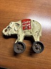 Vintage Jumbo The Elephant Cast Iron Bank--  Rolling Circus Decor