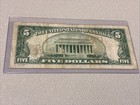 1928  5 Red Seal Five Dollar Bill