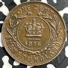 1876-h Newfoundland Large Cent Lot t0144 Nice 