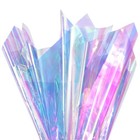 Prudiut 150 Pieces Iridescent Cellophane Sheets Holographic Cellophane Wrap