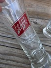 Pair Of Vintage Schlitz The Beer That Made Milwaukee Famous Pilsner Glasses Euc 