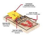 4-pack Victor Mouse Trap M325 Holdfast Snap Trap Yellow Pedal