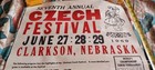 Vintage Original Czech Festival June 27-9  1969 Clarkson  Nebraska 22 x14 5 