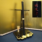 Japanese Bamboo Flute Shakuhachi Stand 3-slot Traditional Instrument Woodwind