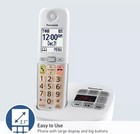 Panasonic Expandable Cordless Phone Answering Machine Call Block 2 Handset White