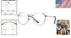 Elegant Round Vintage Eyewear With Clear Lenses - Unisex Style For All Occasions