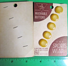  10  Vintage Le Chic 9 16  Yellow Gold Plastic Shank Buttons 2-card Lot New-e581