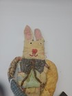 Vtg Handmade Quilt Mache Rabbit Folk Art From Old Quilts Artist Thomas Miller