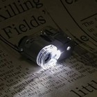 60x Handheld Magnifying Glass Pocket Uv Microscope Loupe Portable Led Jewelers