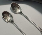  2  Antique Gorham Sterling Silver Salt Spoons 3    No Monogram - Rare Pattern