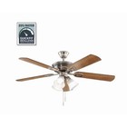 Hampton Bay Glendale Iii 52 In  Led Indoor Brushed Nickel Ceiling Fan With Light