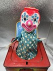 Vintage 1971 Mattel Jack In The Box Metal Music Crank Clown      Tin Toy Works