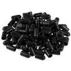 100x Vinyl Rubber 6mm Round End Cap Cover Pipe Plastic Tube Hub Thread Protector