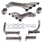 Fits 07-14 Chevy Gmc 4 8l 5 3l 6 0l Long Tube Stainless Steel Headers W  Y Pipe