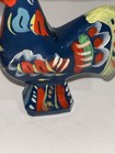 Blue Swedish Dala Rooster Nils Olsson Hand Carved Painted Wooden  Multi 3   