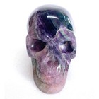 4 8   Natural Fluorite Hand Carved Crystal Skull realistic crystal Healing